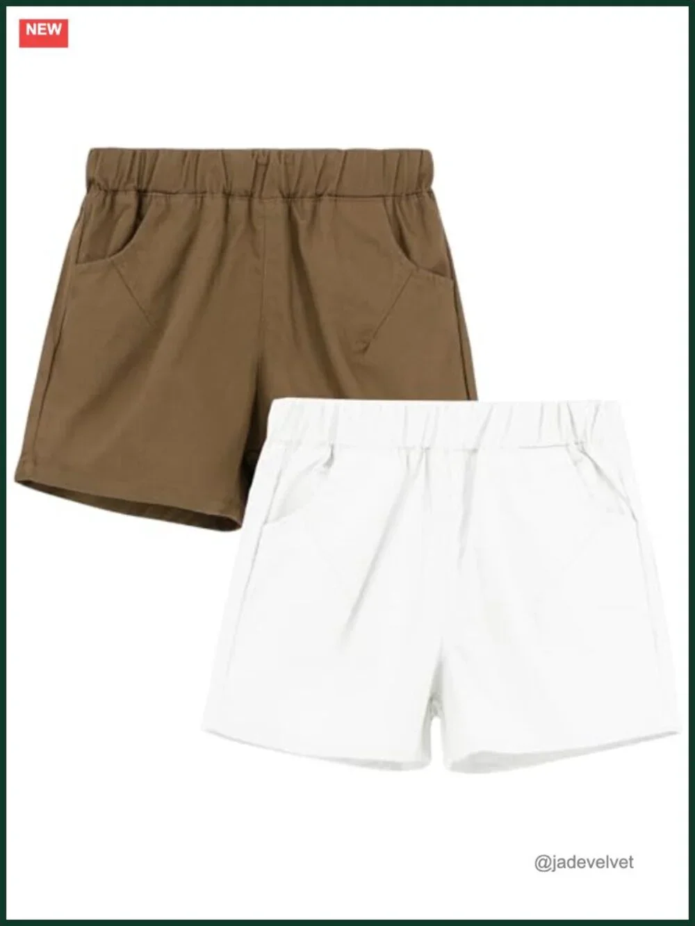Toddler Boys Chino Shorts - Elastic Waist Cotton Twill